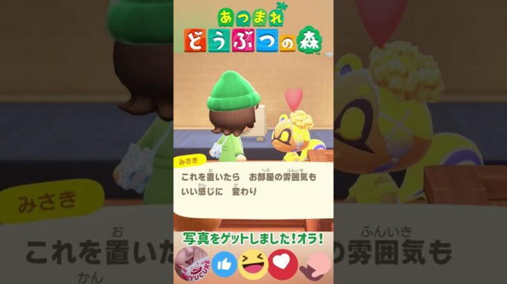 【あつ森】みさきさんから写真をゲットしました！オラ！ #どうぶつの森 #AnimalCrossing #ACNH  #NintendoSwitch2 #みさき #写真ゲット