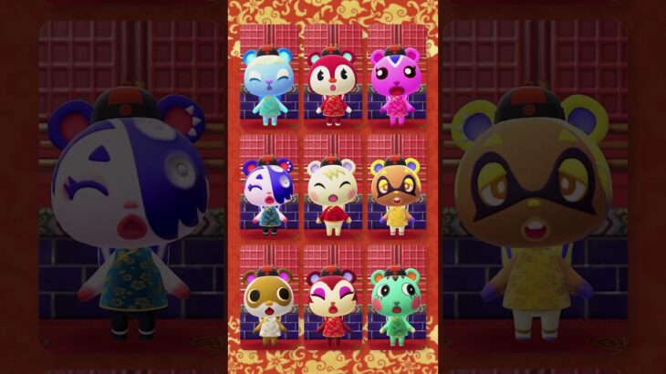 【けけチャイナ】カラフルチャイナ服のリスガールズとジュン #あつ森 #けけアイドル #animalcrossing #あつまれどうぶつの森