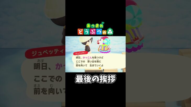【あつ森】引越し前夜の会話 #shorts #ゲーム配信 #あつまれどうぶつの森 #あつ森