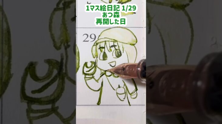 あつ森再開した日 #トラベラーズノート #万年筆 ＃水筆