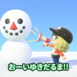 メガホンでみんなを呼んで雪合戦 #あつ森 #あつ森アプデ