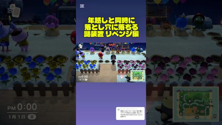 年越しと同時に住民を落とし穴落とす装置 リベンジ編 #あつ森 #あつまれどうぶつの森 #ゲーム実況 #切り抜き