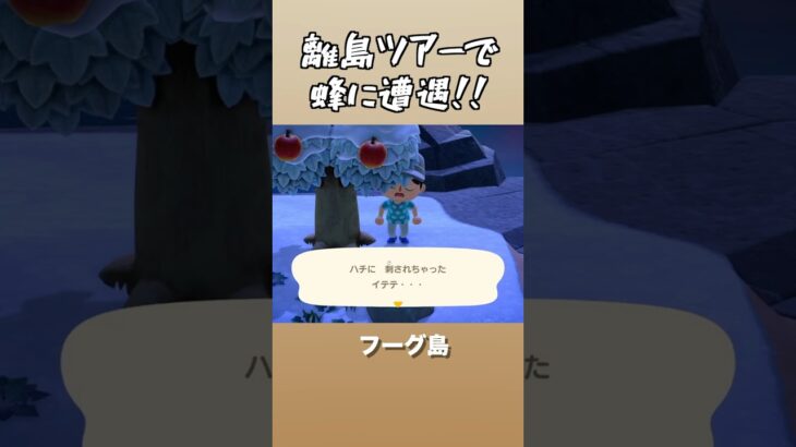 離島でバチに当たった..。　#あつ森 　#あつまれどうぶつの森