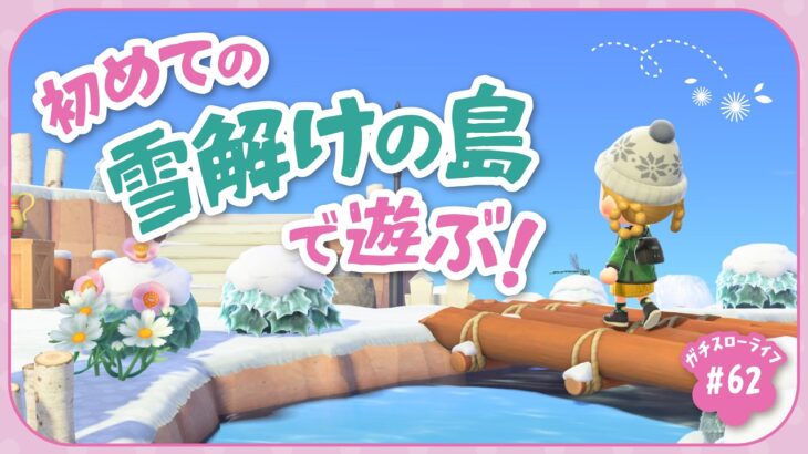 【あつ森】初めての雪解けだ！春がくるぞ〜〜【よりどり島】