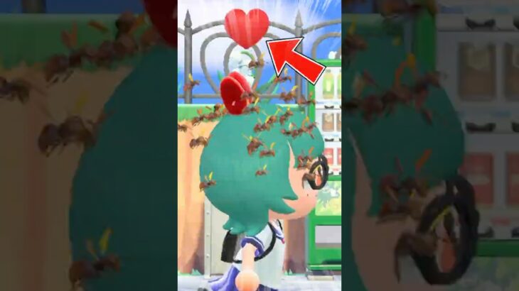 ハチの大群vsハートの体力回復 #あつ森 #あつ森アプデ