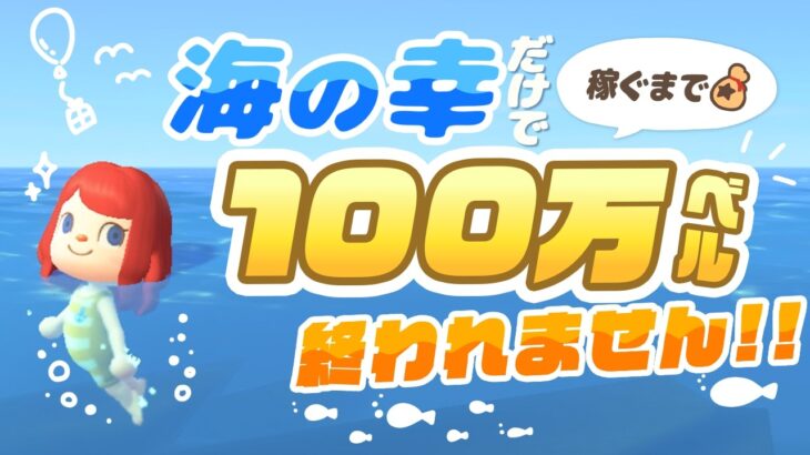 【あつ森配信】海の幸だけで100万ベル稼ぐまで終われません🐟️✨️