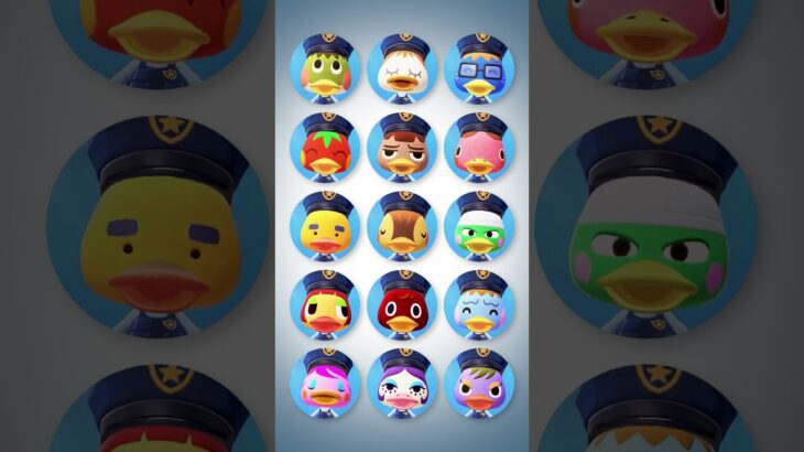 【けけけいじ】15種類のかわいいアヒルポリス出動！ #あつ森 #けけアイドル #animalcrossing #あつまれどうぶつの森