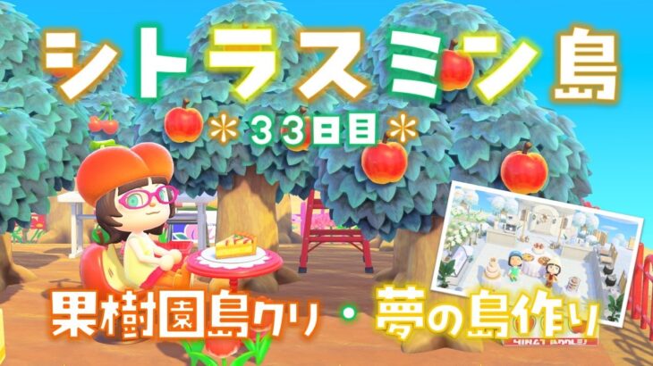【あつ森】後半参加型夢の島！果樹園を島クリ！シトラスミン島＊33日目＊【生放送】