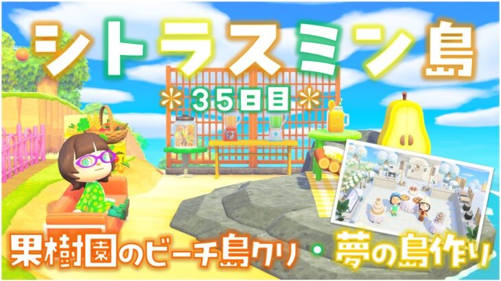 【あつ森】果樹園のビーチを島クリ！後半参加型夢の島！シトラスミン島＊35日目＊【生放送】