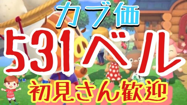 【あつ森】カブ価531ベル島などライブ参加型