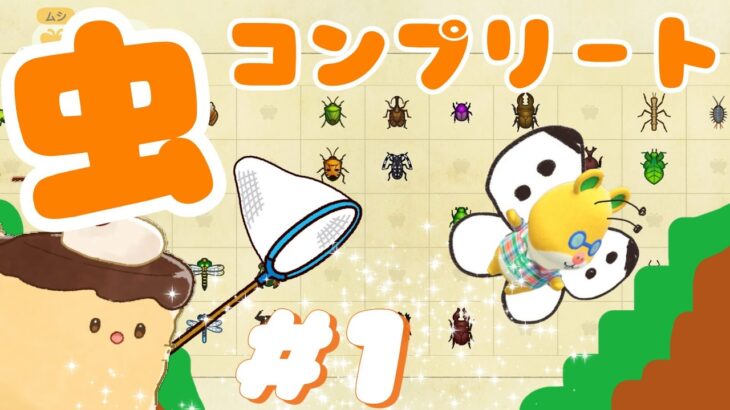 【あつ森】虫コンプリート！虫はプリン大好きㇷ゚！！Part1/あつもり/あつまれどうぶつの森