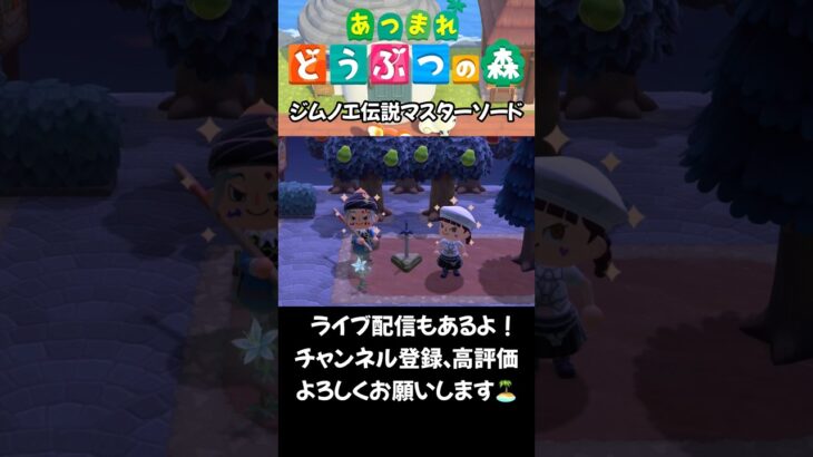 【あつ森】ジムノエ伝説マスターソード #acnh #あつ森 #あつまれどうぶつの森 #あつ森vlog #animalcrossing