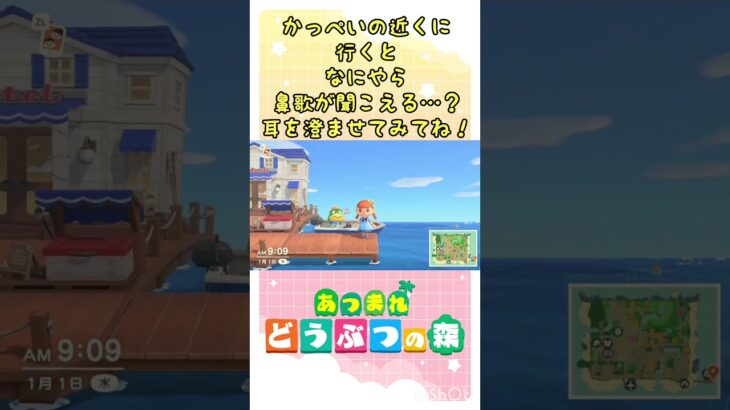 『 #あつ森』かっぺいの近くに行くと鼻歌が聞こえてくる？イヤホンつけて聞いてみて #あつまれどうぶつの森　#animalcrossing  #shorts  #ゲーム実況 #チャンネル登録お願いします