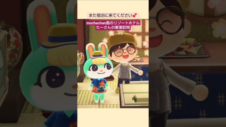 【あつ森】ミッチェルくんが宿泊に来たぁ〜@たーさんの趣味の部屋 #たーさんの客室訪問 #mochachan島 #shorts