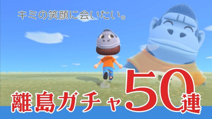 【あつ森 | 離島ガチャ】ダンベルの笑顔が見たくてさらに離島をする５０連🦍５１島目〜‼️【ぷ島 | pu island】