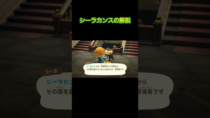 シーラカンスの解説(フータ)【あつ森】#shorts