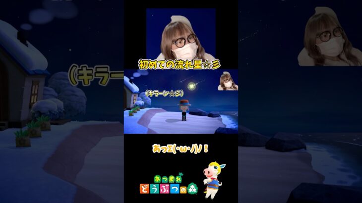 【あつ森】初めての流星群にお祈り！テンション爆上がりな夜🌙  #あつまれどうぶつの森  #shorts