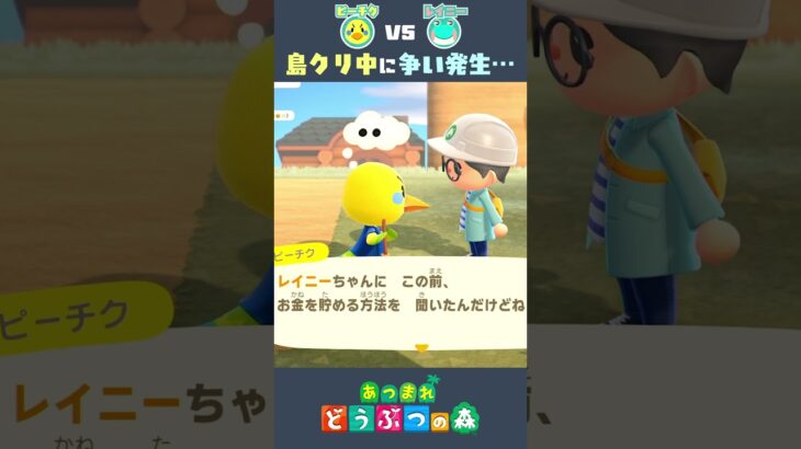 【あつ森】島クリ中に言い争いを始めるピーチクとレイニー #shorts