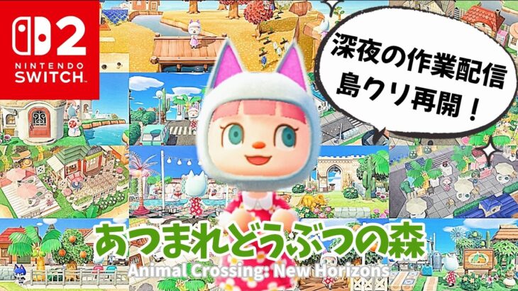 【あつ森】深夜のスローライフ＆島クリ作業配信！#あつ森 #あつまれどうぶつの森 #島クリエイト