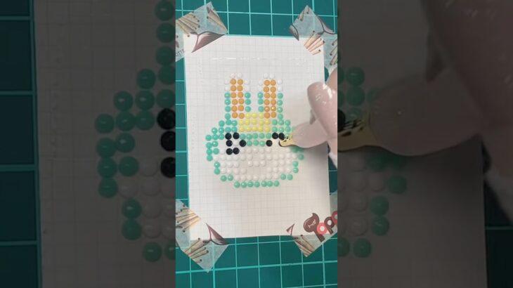 あつ森のミッチェル作ってみたよ！#あつ森 #ミッチェル #ハンドメイド #ダイヤモンドアート #シール帳