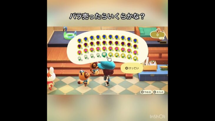 【あつ森】青のバラ、紫のバラ、ピンクのバラ、白いバラ売ったらいくらかな？　#vlog #あつ森 #あつまれどうぶつの森 #こはくちゃんねる2424   #毎日更新　毎日更新中　 金を稼ぐ