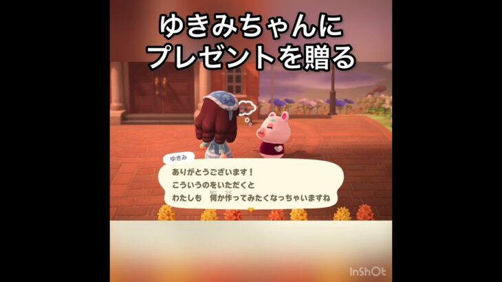 【あつ森】ゆきみちゃんにプレゼント　#vlog #あつ森 #あつまれどうぶつの森 #こはくちゃんねる2424   #毎日更新　毎日更新中