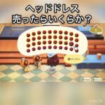 【あつ森】ヘッドドレス売ったらいくらかな？　#vlog #あつ森 #あつまれどうぶつの森 #こはくちゃんねる2424   #毎日更新　毎日更新中　金を稼ぐ　#animalcrossing