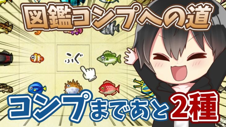 【あつ森】サカナ空かんコンプまであと2種！今回はレア魚のフグを吊り上げるぞ！【あつまれどうぶつの森】