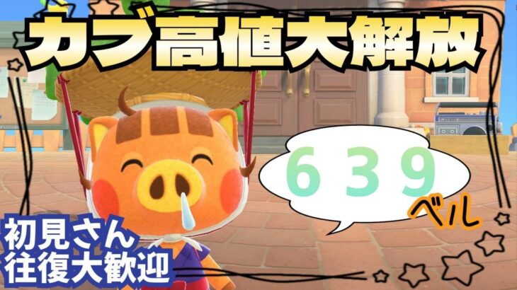 【あつ森実況】カブ価最大639ベル！！参加型！【初見さん歓迎！】