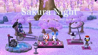 【あつ森】静かな夜桜のお花見｜心が落ち着く和風BGM