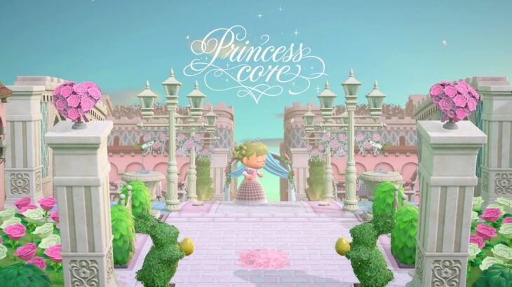 【あつ森】プリンセスコアな島づくり💐│飛行場前のお城をクリエイト│Princess core│animal crossing