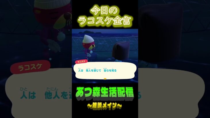 人が鏡になる。 ラコスケの毎日金言 #あつ森  #shorts #ラコスケ