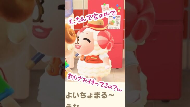 屋内釣り？‪🎣‬#あつ森 #shorts