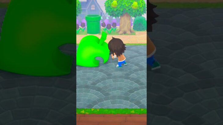 【あつ森】はっぱのオブジェ、斧で攻撃し続けると壊れる説。　#shorts #あつ森