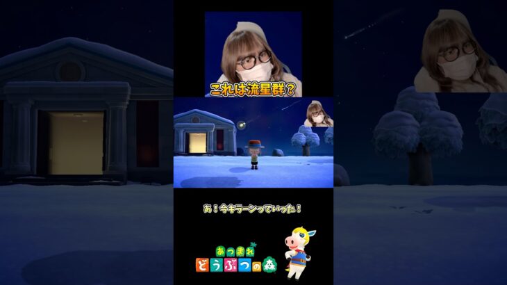【あつ森】これ流星群なの？星が降りすぎてヤバイｗ  #あつまれどうぶつの森 #shorts