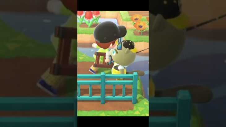 ジャスティンを川に落としたい！〔あつ森、あつまれどうぶつの森〕#shorts