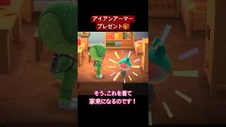レイニーさんにアイアンアーマープレゼントします #あつ森 #ねっぺぺちゃんねる #ゲーム実況 #あつまれどうぶつの森