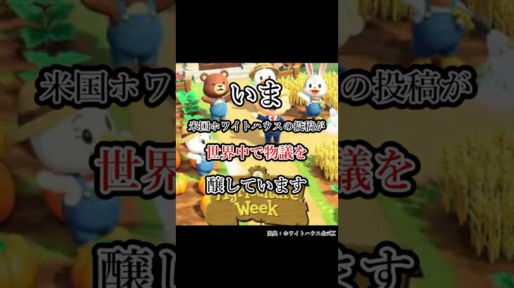 【大炎上】ホワイトハウスが任天堂を「政治利用」。あつ森無断使用がヤバすぎる…