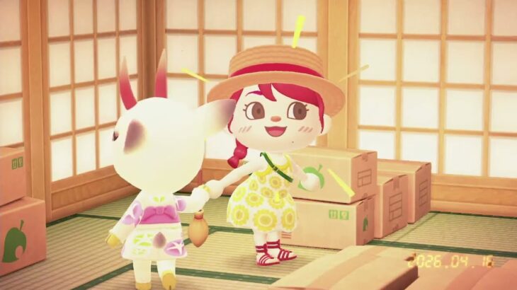 あつ森よしのバイバイ▶︎トモコレハムスケに苦戦