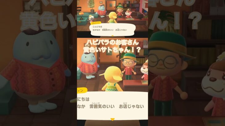 【あつ森】ハッピーホームパラダイスやったら薬局の前で見かけるサトちゃんみたいなお客さん来たよ😳 #あつ森 #あつまれどうぶつの森 #サトちゃん #エレフィン #ハピパラ #ハッピーホームパラダイス