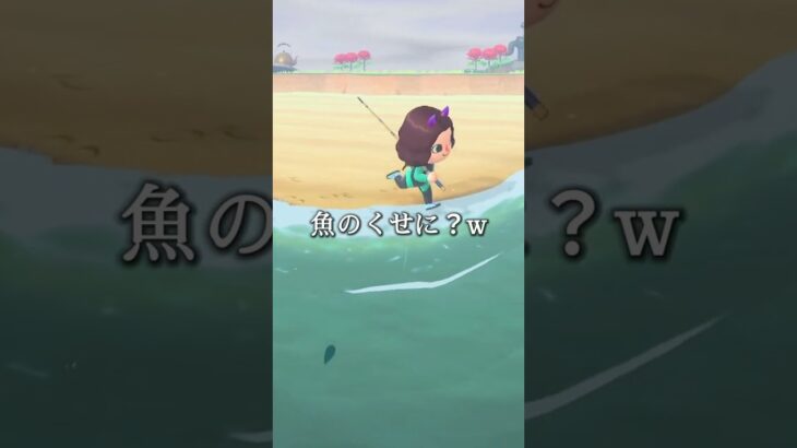 あつ森 》》魚影に弄ばれる人間