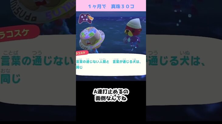 【あつ森】≪真珠３０コ≫　素潜りチャレンジ　　　　　　　　　　　　　　　　　 #あつまれどうぶつの森　 #ゆっくり実況
