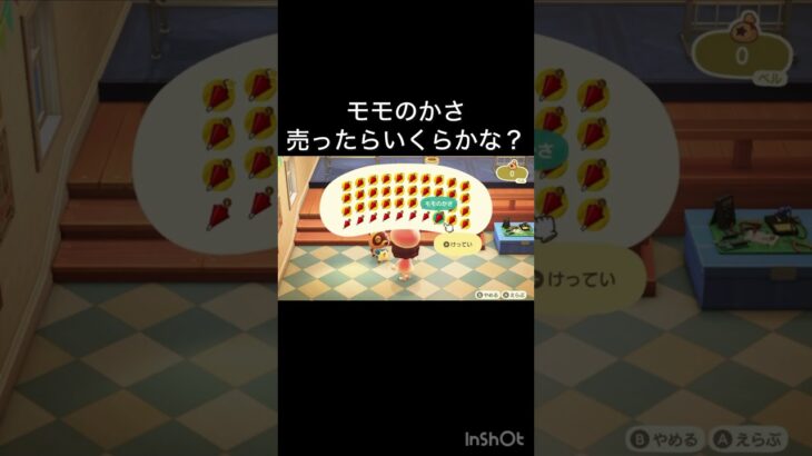 【あつ森】モモの傘売ったらいくらかな？　 #vlog #あつ森 #あつまれどうぶつの森 #こはくちゃんねる2424  #毎日更新　毎日更新中