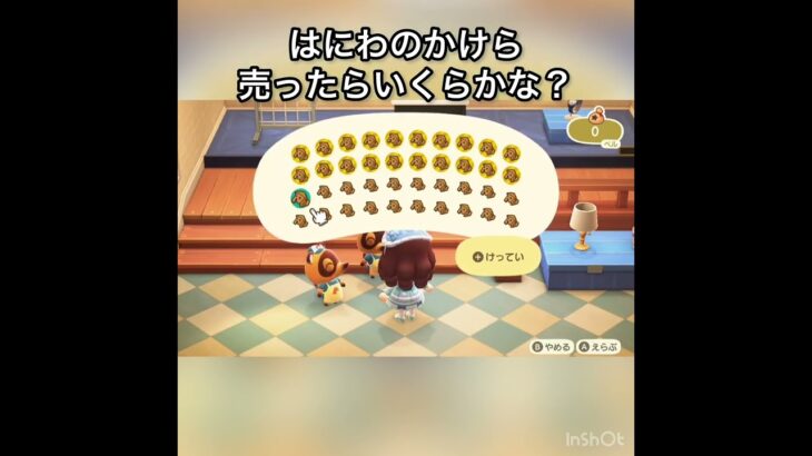【あつ森】はにわのかけら売ったらいくらかな？　#vlog #あつ森 #あつまれどうぶつの森 #こはくちゃんねる2424   #毎日更新　毎日更新中　金を稼ぐ　#animalcrossing