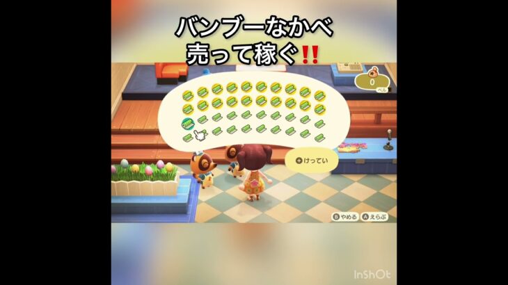 　【あつ森】バンブーな壁売ったらいくらかな？　#vlog #あつまれどうぶつの森 #こはくちゃんねる2424   #毎日更新　金を稼ぐ　#animalcrossing