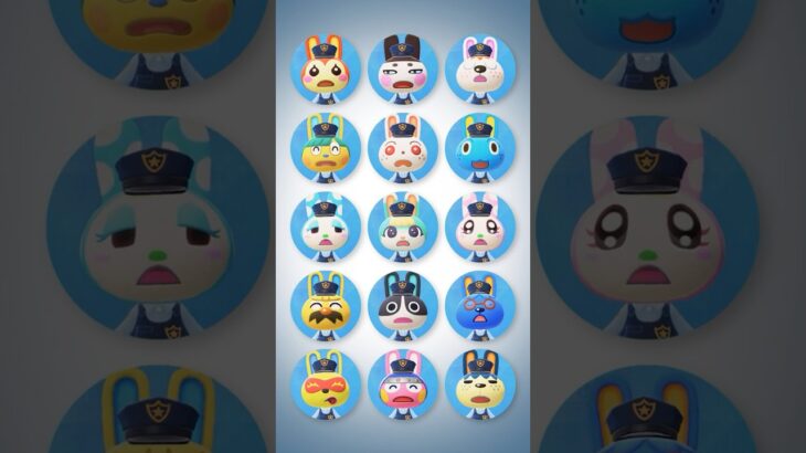 【けけけいじ】15種類のかわいいウサギポリス出動！ #あつ森 #けけアイドル #animalcrossing #あつまれどうぶつの森
