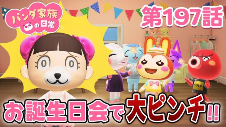 【あつ森アニメ】パンダ家族の日常 第197話「お誕生日会で大ピンチ!!」