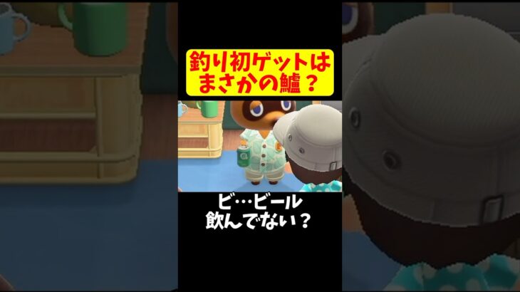 【あつ森】釣り初ゲットはまさかの鱸？？？#2【あつまれ どうぶつの森】 #shorts #games