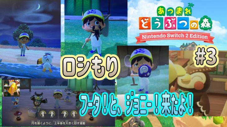 【あつまれどうぶつの森】#3 フータが来る！ジョニー漂流者！博物館楽しみ！あつ森！の回【あつ森】ロシ森