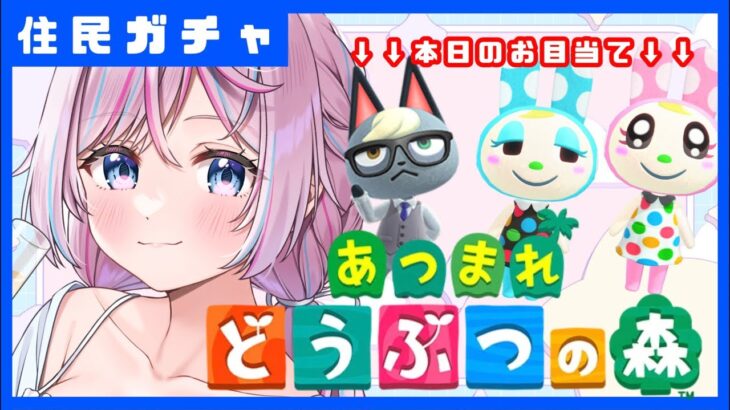 【あつ森】住民ガチャだいっ！お目当ての3人は出るのか！？｜一ノ天あうさ｜#vtuber #あつ森